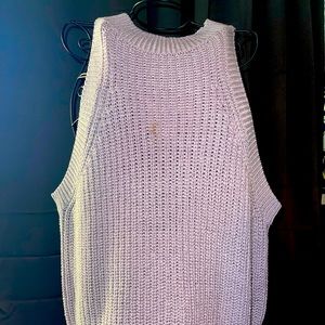Mock Neck Lavender Sweater Tank